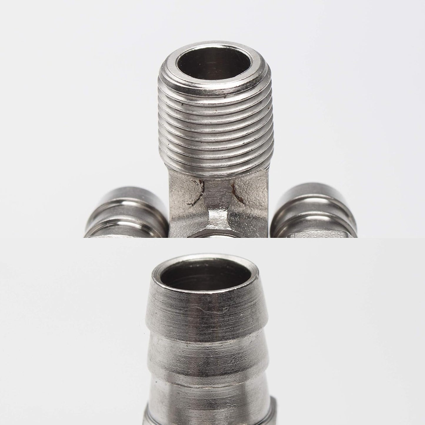 90 Degree Elbow Stainless Steel 316 Barb Fitting 1/2" ID Hose X 3/8" Male NPT Air Gas (Pack of 5)