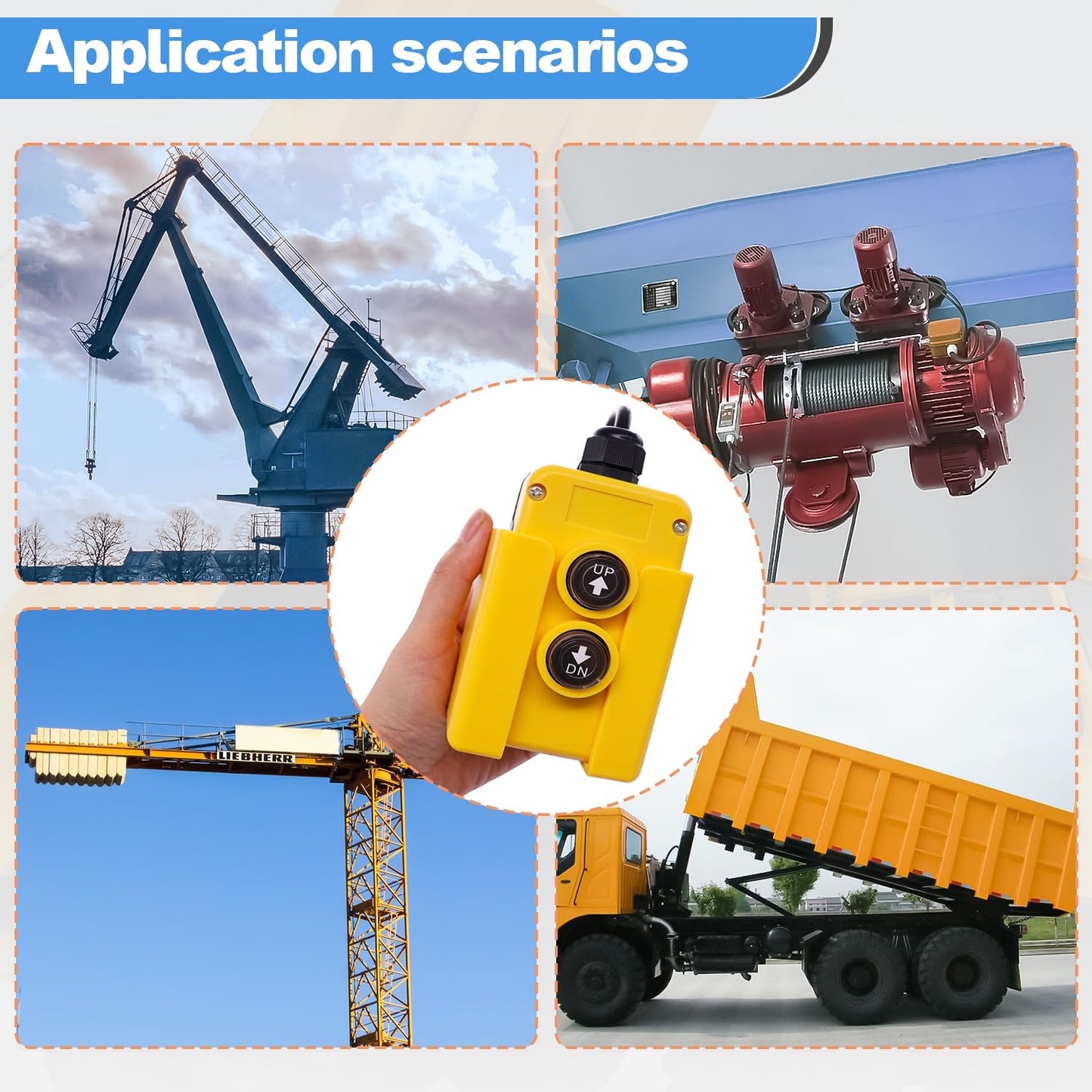 4 Wire Dump Trailer Remote Control Switch 12V DC up and down Control for Lift Gate Truck Tipper Hoist G018-4W