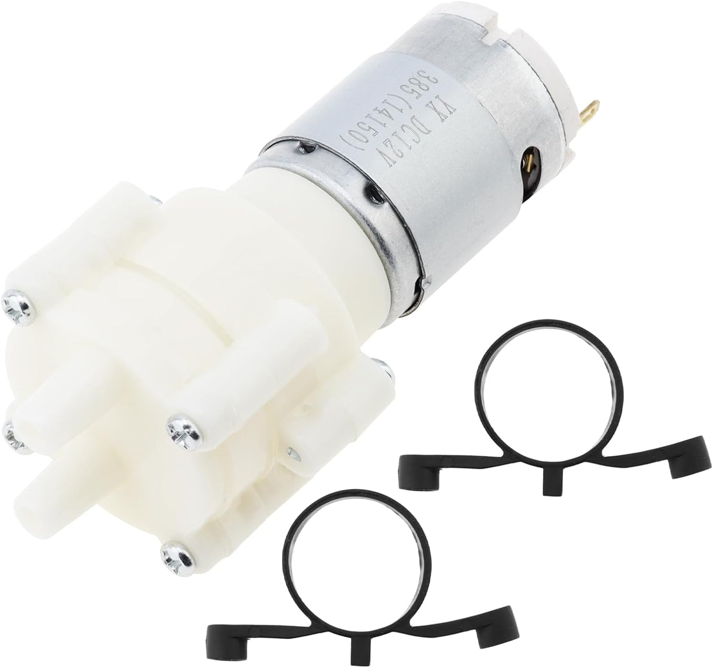 Mini Water Pump DC 24V Diaphragm Self Priming Pump for Aquariums Fish Tank/Tea Machine, R385 Water Pump with PVC Bracket (24V)