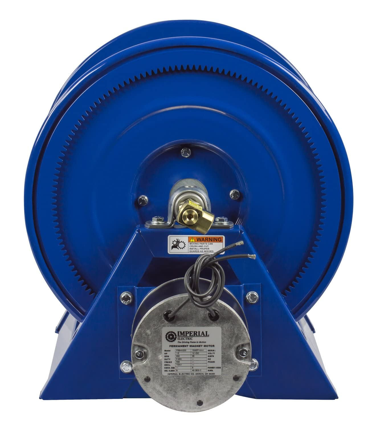 1125-4-200-E Competitor Series Motorized Reel - 1/2" Hose ID - 200' Length - for Air Compressor, Garden and Pressure Washer Hoses Professional Grade (Hose Not Included) Made in USA