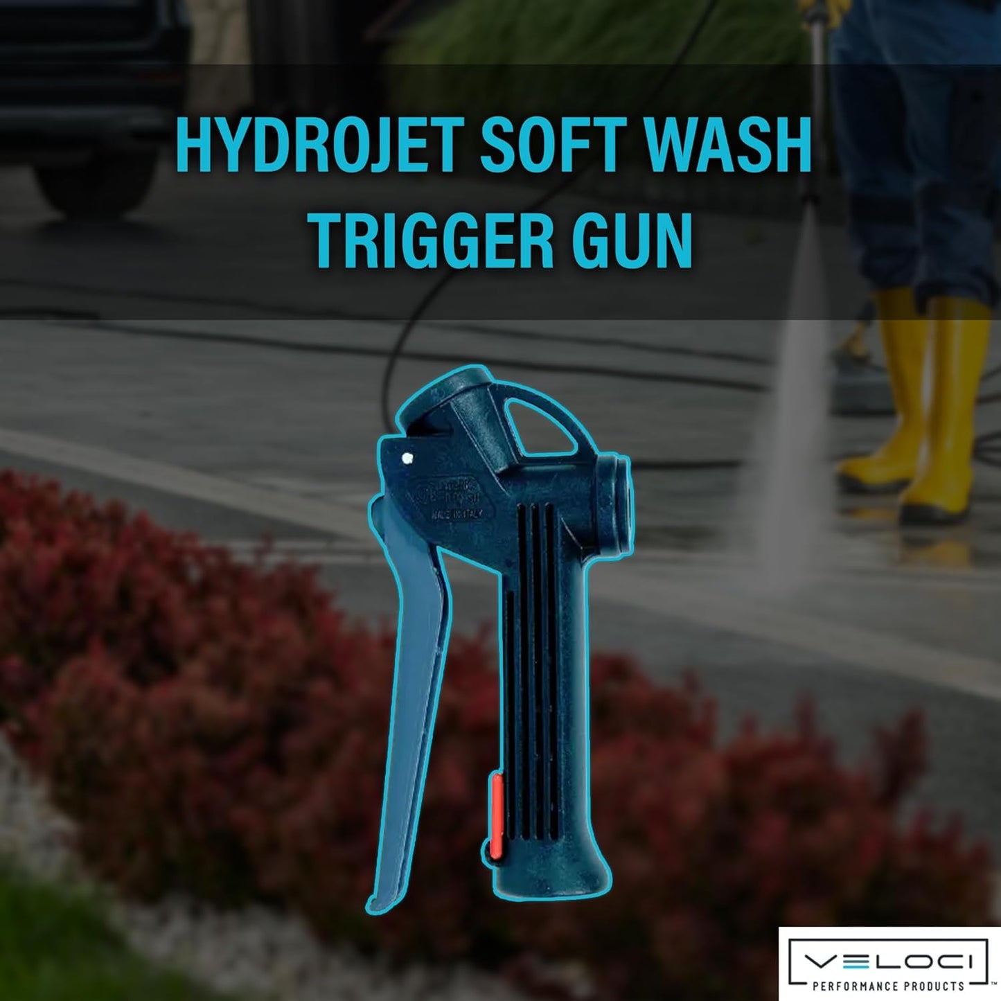 Veloci Performance Hydrojet Soft Wash System Low Pressure Trigger Gun 18 GPM 362 PSI Commercial Grade