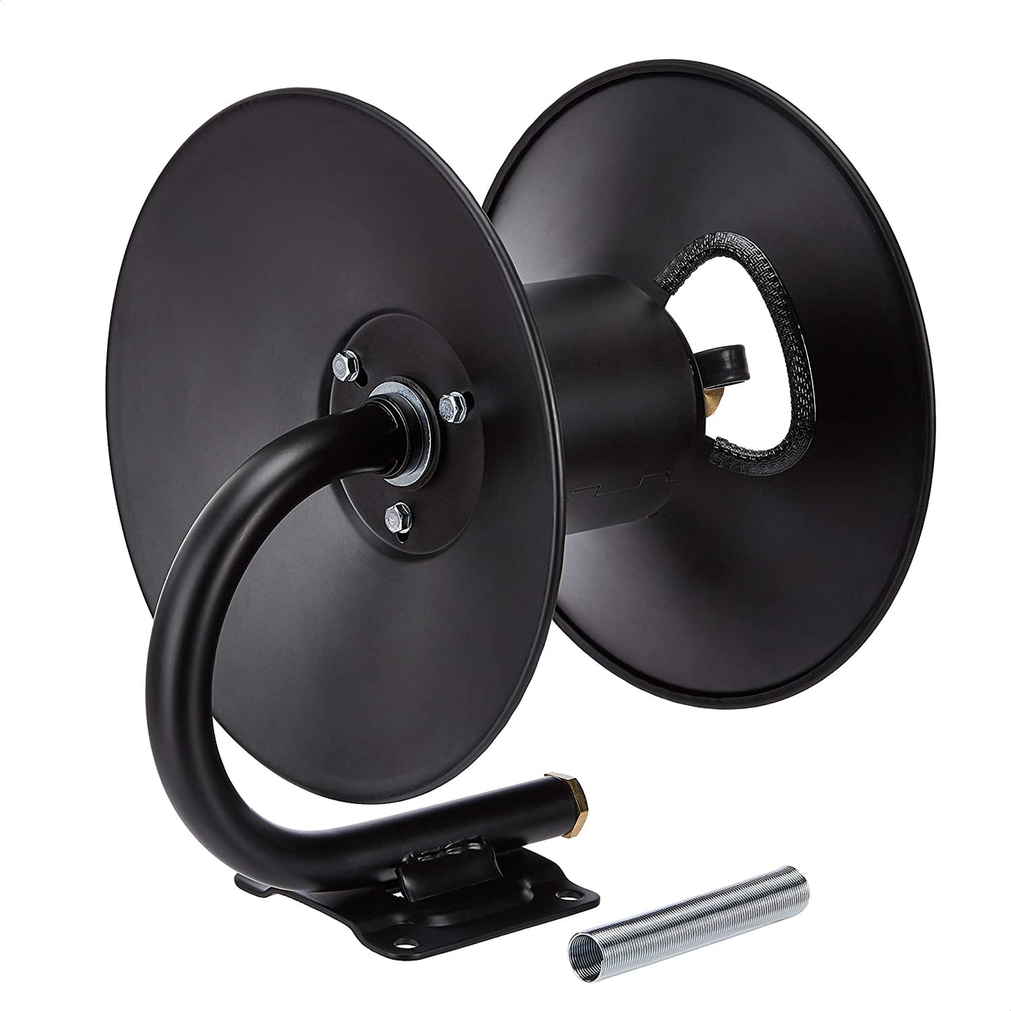 Retractable Air Hose Reel - Fits 3/8-Inch × 50-Feet Air Compressor Hoses, Hoses Excluded, Not for Water/Pressure Washers, 300PSI, Black