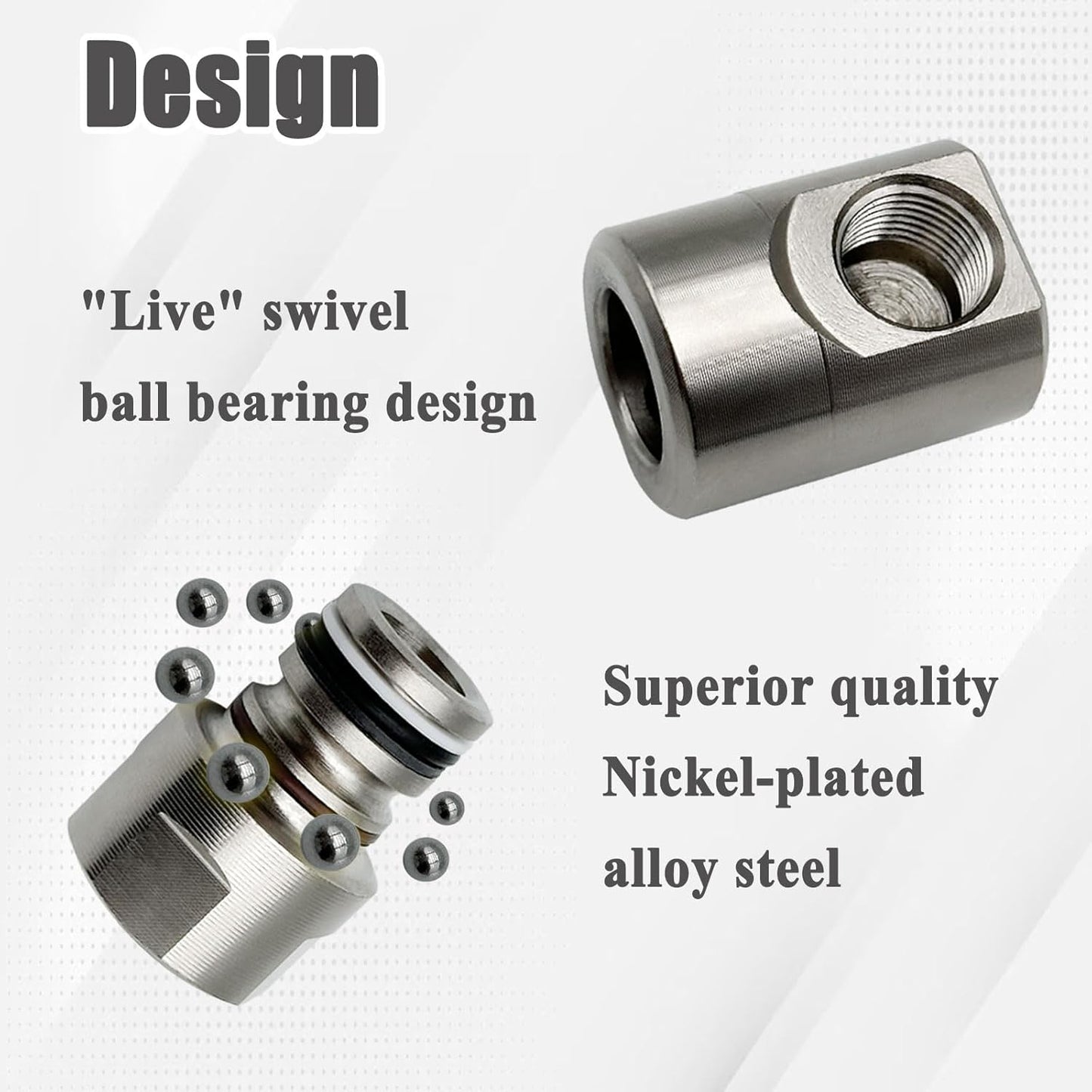 5024-Ni-Al 1/2 Inch Hose Reel Swivel Fitting Replacement, Swivel Fitting for Hose Reel 9Ss8Fp50Xfp50-Ni-Al