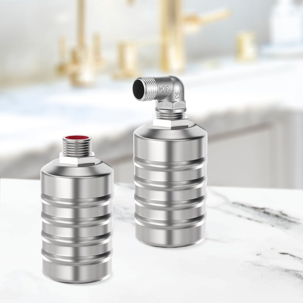 Upgrade Water Float Valve,2024 New 304 Stainless Steel Fully Automatic Water Level Control Float Valve, 1/2" Automatic Water Level Control Float Valve for Water Tank (1/2'', Side Water Intake)