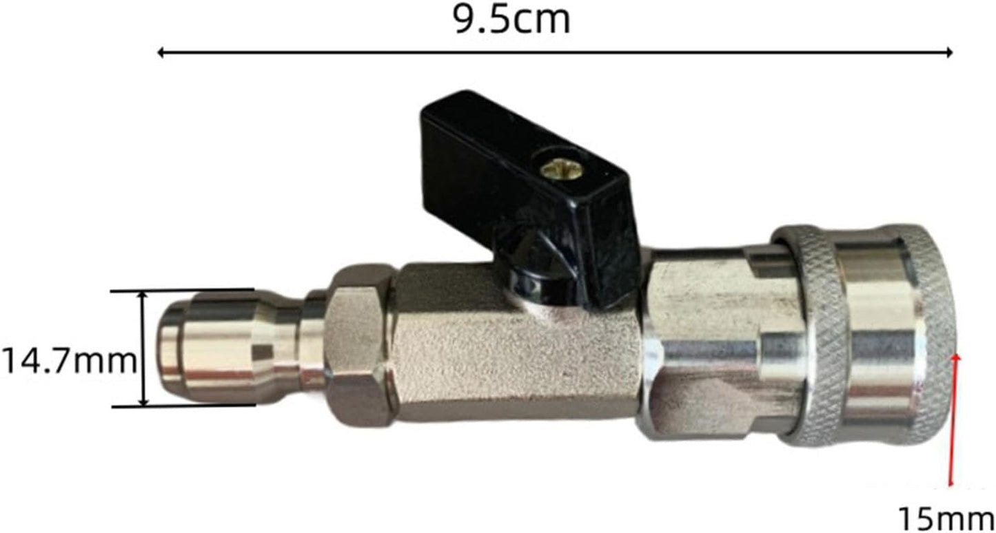 High Pressure Washer Ball Valve Kit,Rustproof Practical Simple to Use Multipurpose Quick Connect Plug for Accessory, Style E