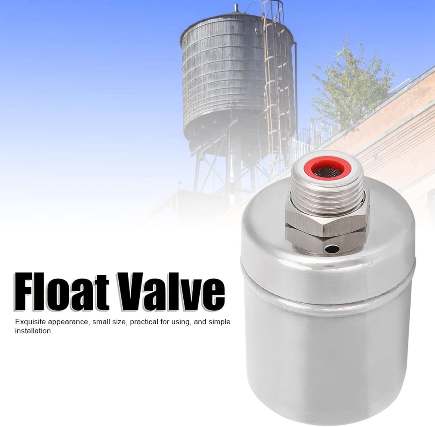 Pressure Pond Float Valve, 1/2In Floating Ball Valve Automatic Water Control Valve Stainless Steel Float Valve