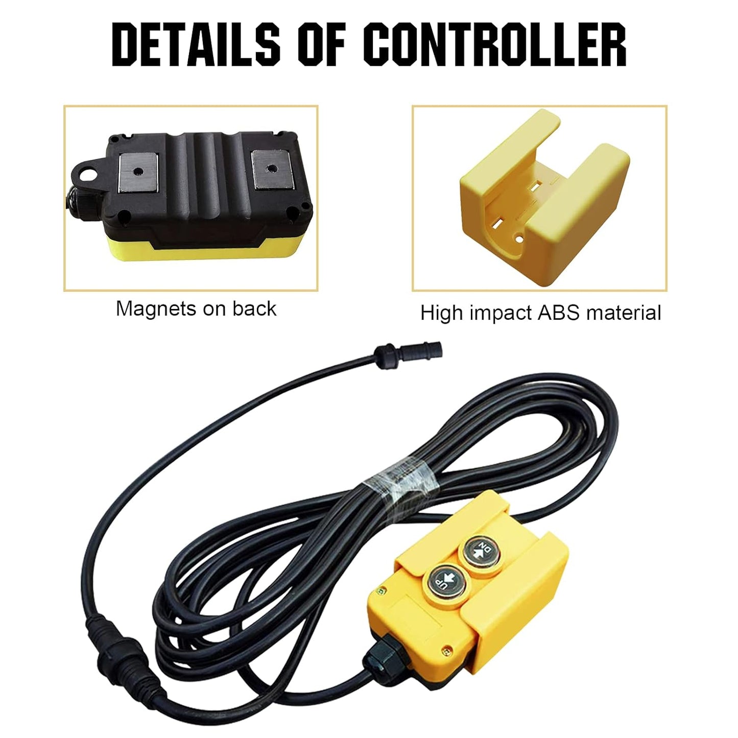 3 Wire Dump Trailer Remote Control Switch for 12V DC Single Acting Hydraulic Pump Power Supply Unit Dump Trailer Fit for Lift Unloading