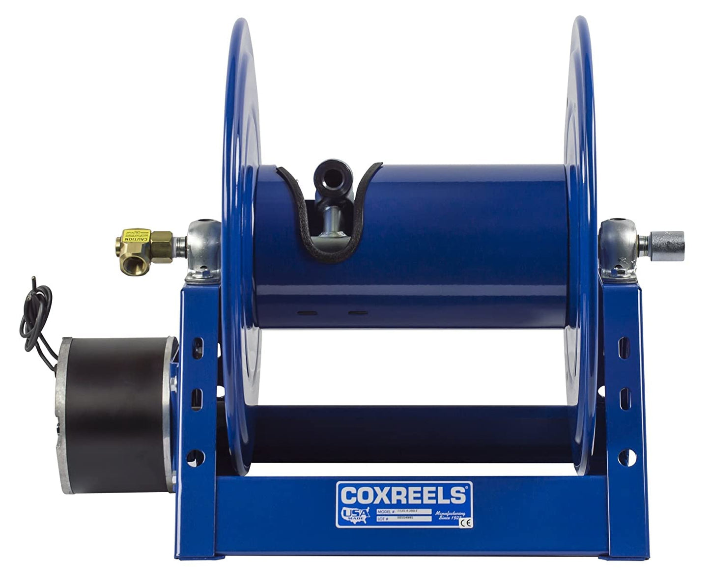 1125-4-200-E Competitor Series Motorized Reel - 1/2" Hose ID - 200' Length - for Air Compressor, Garden and Pressure Washer Hoses Professional Grade (Hose Not Included) Made in USA