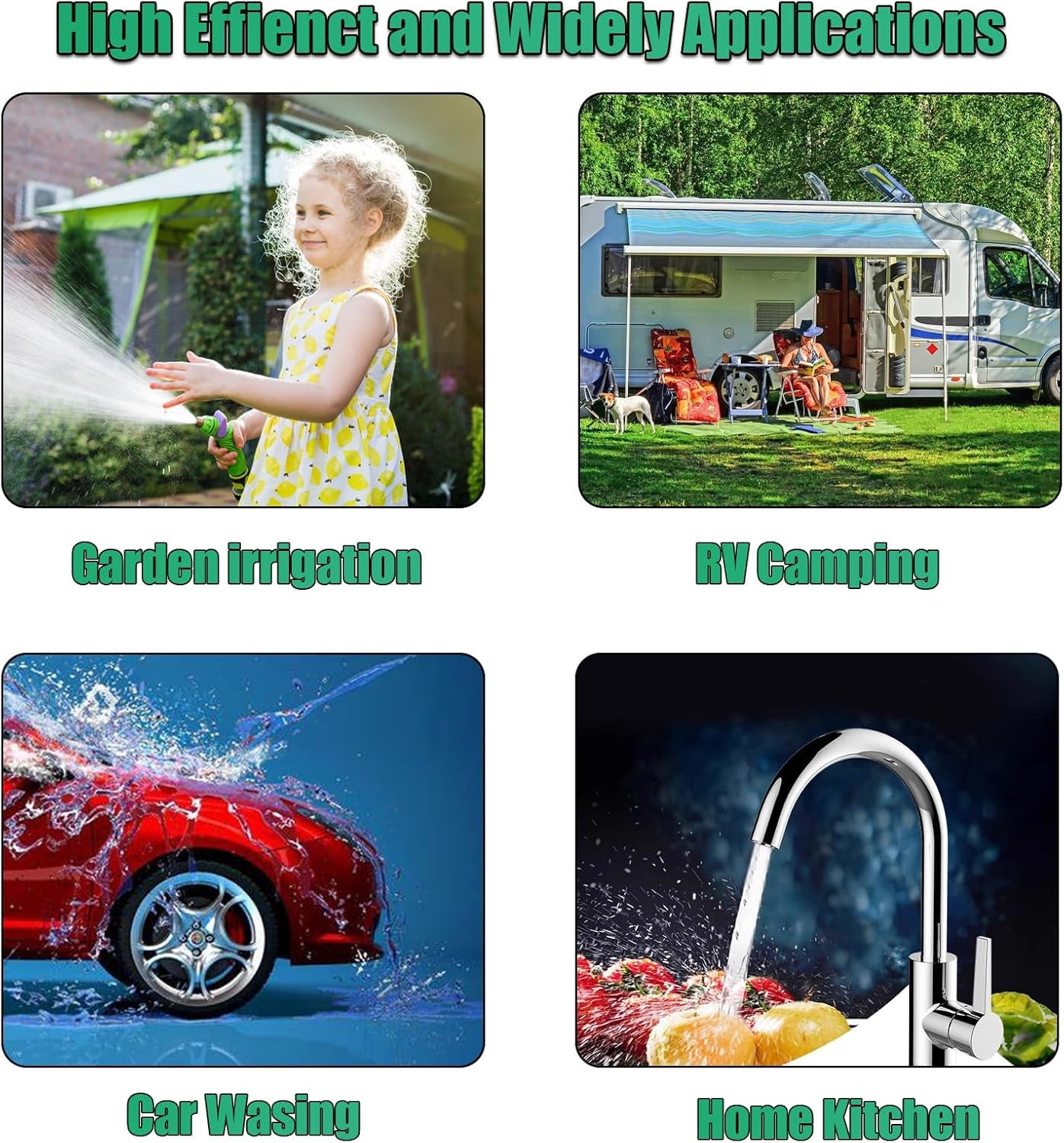RV Fresh Water Pump 7GPM 70PSI, 12V DC Water Pump, Five Chamber Self-Priming Diaphragm Water Pump with Heavy Duty Pressure Switch and Strainer Replacement for RV, Marine, Yacht, Caravan