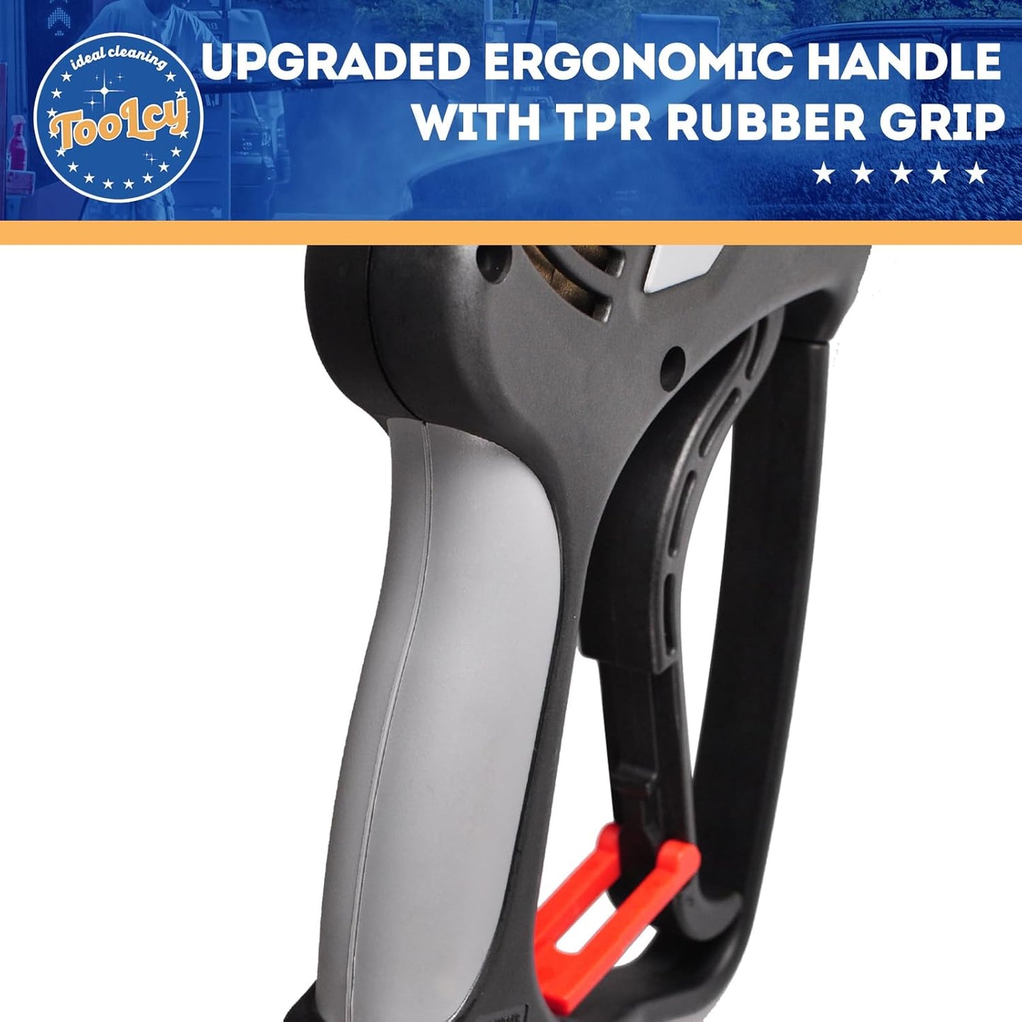 Pressure Washer Short Gun, Commercial 5000 PSI / 10.5 GPM with Nozzle Tips, 3/8" Swivel USA-NPT Thread X Quick Socket, Sturdy Design for Gas Power Washer