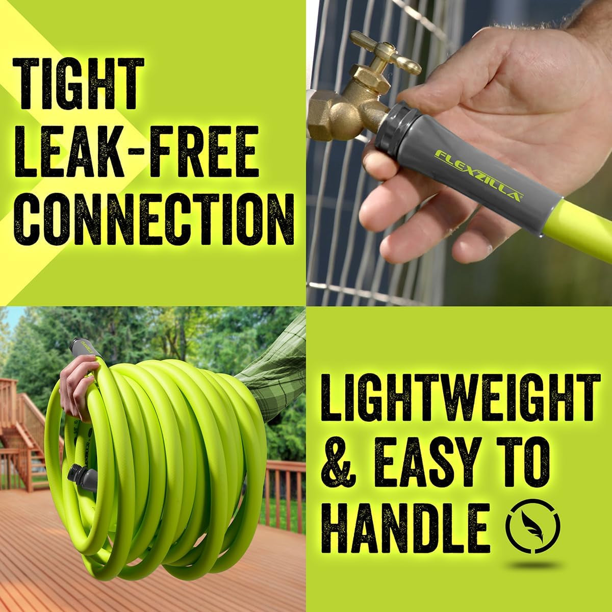 Garden Hose 5/8 In. X 100 Ft., Heavy Duty, Lightweight, Durable, Zillagreen - HFZG5100YW-E