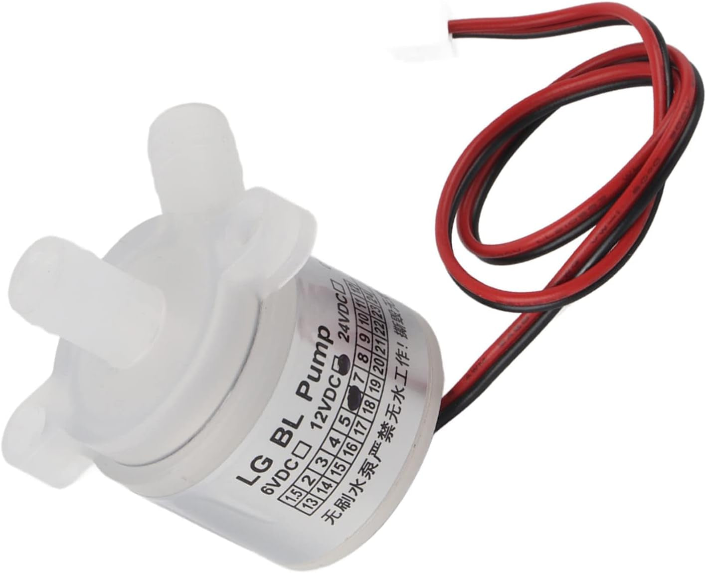 DC 12V 6W Mini Submersible Water Pump, Mini Food Grade Brushless Water Pump for Medicals Instruments (White)