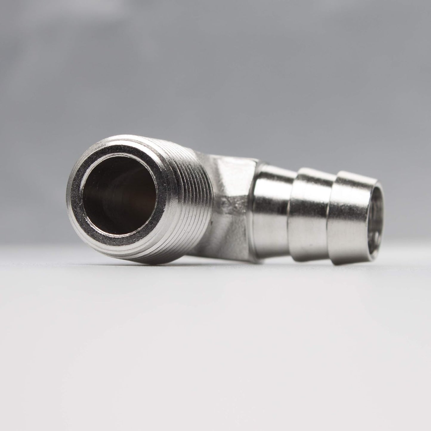 90 Degree Elbow Stainless Steel 316 Barb Fitting 1/2" ID Hose X 3/8" Male NPT Air Gas (Pack of 5)