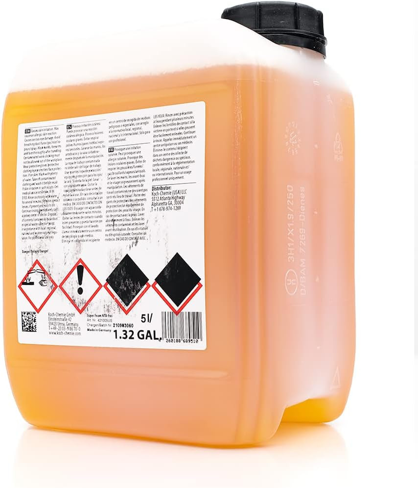 Super Foam - Alkaline Ph Foamy Soap, Easy Rinse Off, Fruity Aroma, Can Be Used in Spray Guns (5 Liters)