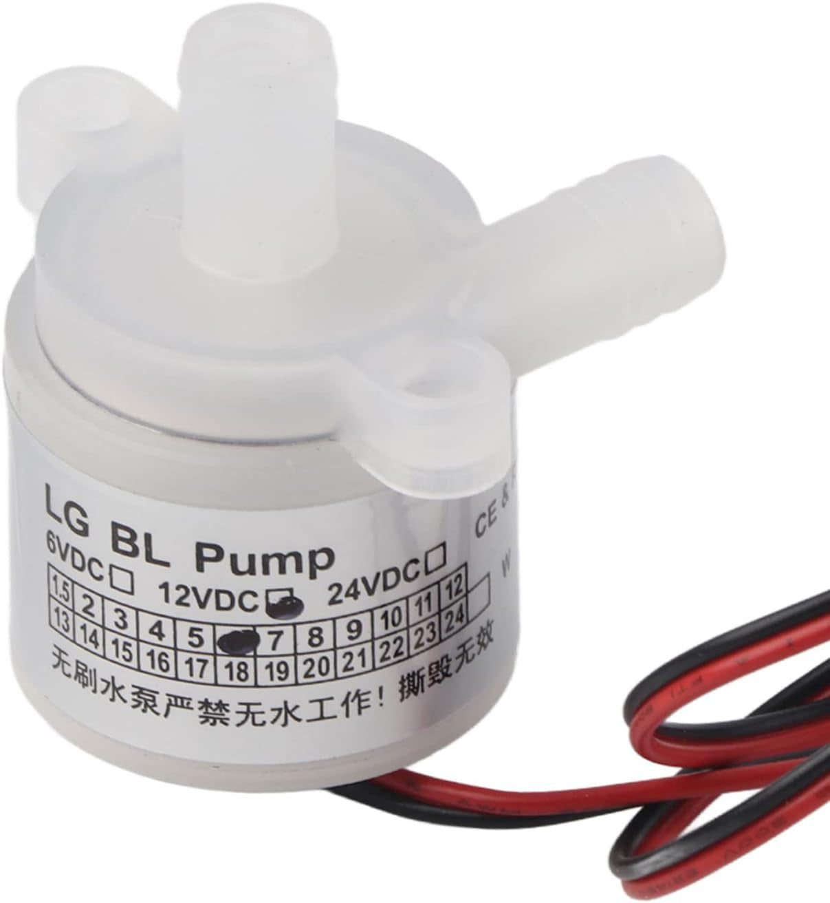 DC 12V 6W Mini Submersible Water Pump, Mini Food Grade Brushless Water Pump for Medicals Instruments (White)