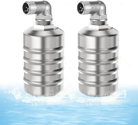 Upgrade Water Float Valve,2024 New 304 Stainless Steel Fully Automatic Water Level Control Float Valve, 1/2" Automatic Water Level Control Float Valve for Water Tank (1/2'', Side Water Intake)
