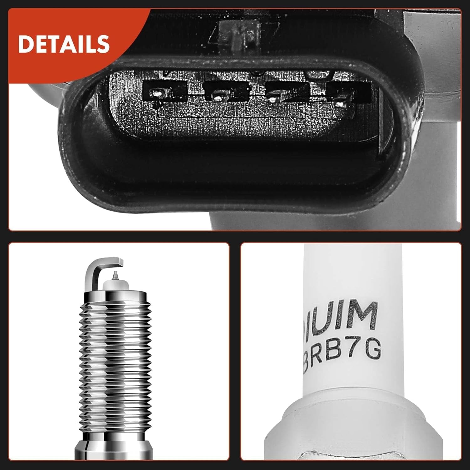 Set of 4 Ignition Coil Pack and Iridium Spark Plugs Compatible with Chevrolet Equinox 2018-2020, Malibu 2016-2020, Cruze 2016-2019 & GMC Terrain 2018-2020 & Buick Encore 2016-2019, 1.4L 1.5L