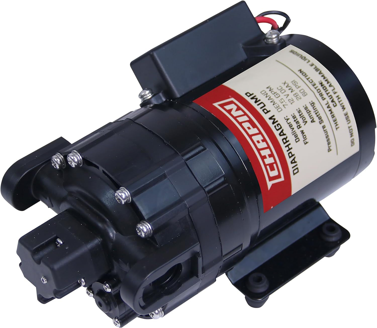 6-9217 12V 7.0 GPM Diaphragm Pump, Black