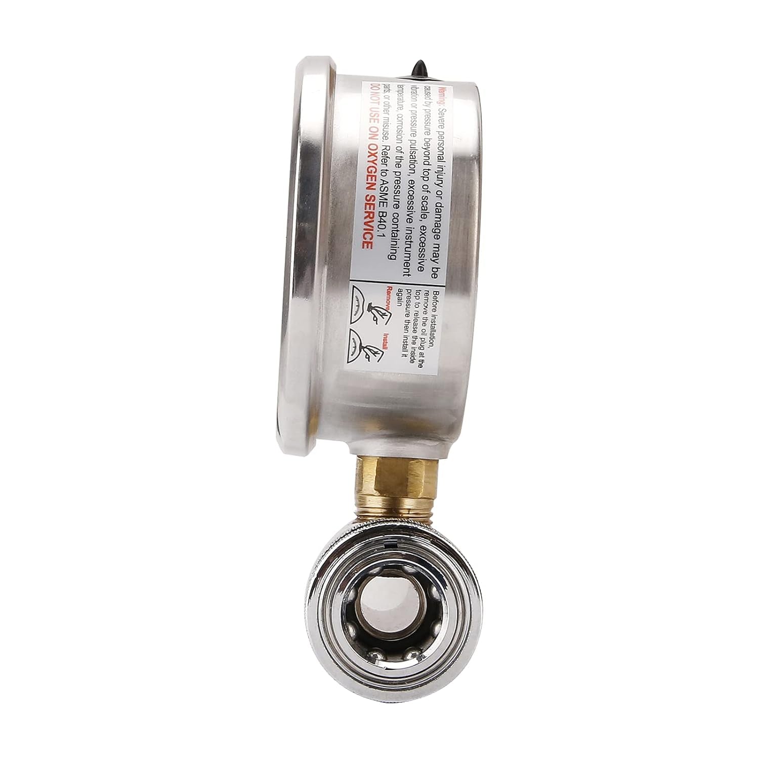 2-1/2" Pressure Washer Pressure Gauge Kit, 3/8 Inch Quick Connect, 0-5000 PSI, Liquid Filled