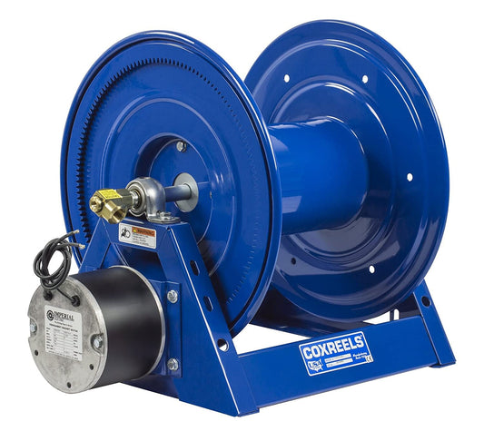 1125-4-200-E Competitor Series Motorized Reel - 1/2" Hose ID - 200' Length - for Air Compressor, Garden and Pressure Washer Hoses Professional Grade (Hose Not Included) Made in USA