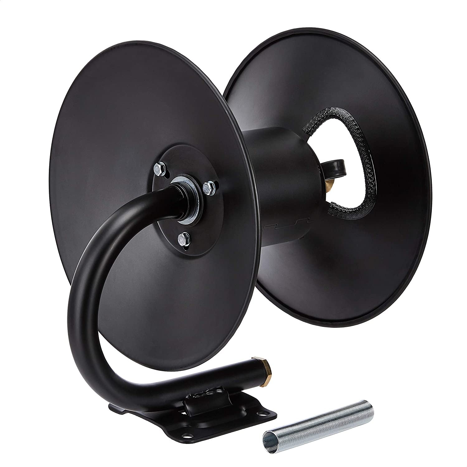 Retractable Air Hose Reel - Fits 3/8-Inch × 50-Feet Air Compressor Hoses, Hoses Excluded, Not for Water/Pressure Washers, 300PSI, Black