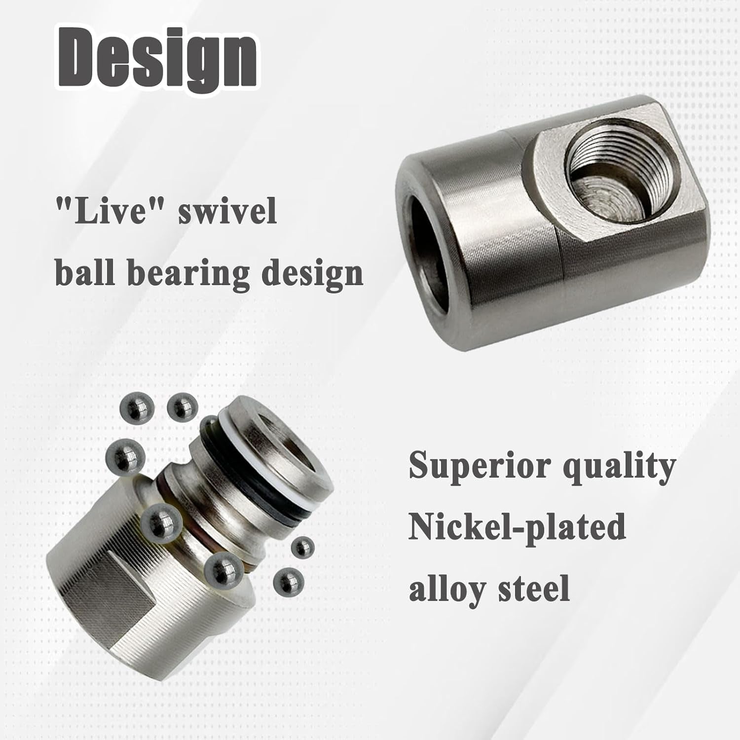 5024-Ni-Al 1/2 Inch Hose Reel Swivel Fitting Replacement, Swivel Fitting for Hose Reel 9Ss8Fp50Xfp50-Ni-Al