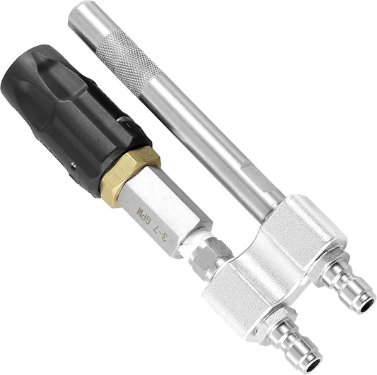 M5 Twist Nozzle for Pressure Washer, Adjustable Long Range Shooter Tip, 3-7 GPM, High Reach Soap Nozzle with 1/4" Quick Connect, Downstream Soft Wash Nozzle