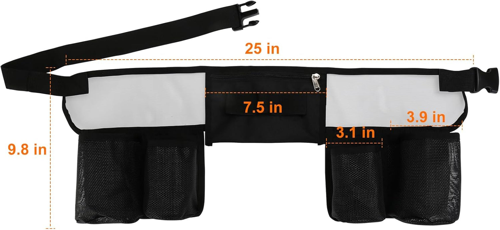 Tool Belt, Cleaning Apron for Cleaning Supplies, Tool Apron for Women and Men Housekeeping, Window Cleaning, 4 Bottle Carrier Bags, Black