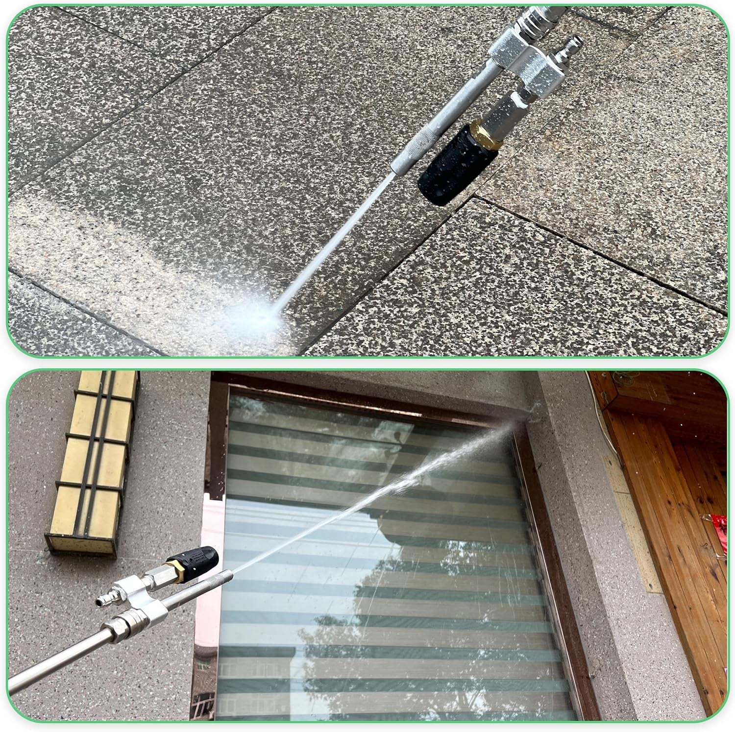 M5 Twist Nozzle for Pressure Washer, Adjustable Long Range Shooter Tip, 3-7 GPM, High Reach Soap Nozzle with 1/4" Quick Connect, Downstream Soft Wash Nozzle