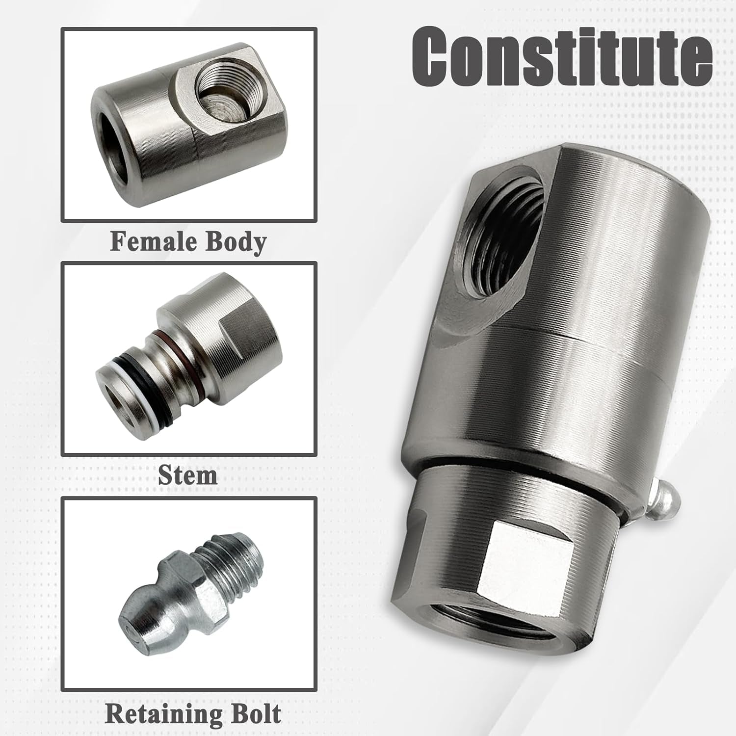 5024-Ni-Al 1/2 Inch Hose Reel Swivel Fitting Replacement, Swivel Fitting for Hose Reel 9Ss8Fp50Xfp50-Ni-Al