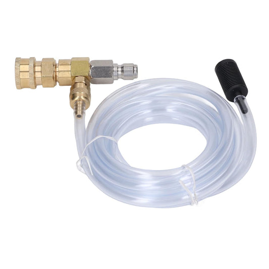 Chemical Injector Kit Chemical Injector Brass Stainless Adjustable Downstream Injector with 9.8Ft Tube 5000 PSI for Pressure Washer Tool Sets