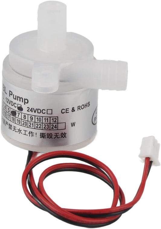 DC 12V 6W Mini Submersible Water Pump, Mini Food Grade Brushless Water Pump for Medicals Instruments (White)