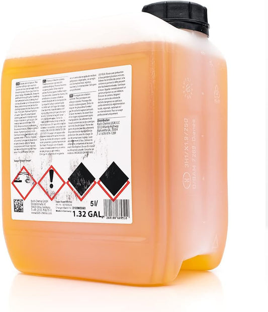 Super Foam - Alkaline Ph Foamy Soap, Easy Rinse Off, Fruity Aroma, Can Be Used in Spray Guns (5 Liters)