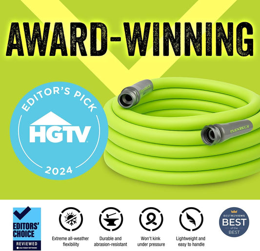 Garden Hose 5/8 In. X 100 Ft., Heavy Duty, Lightweight, Durable, Zillagreen - HFZG5100YW-E