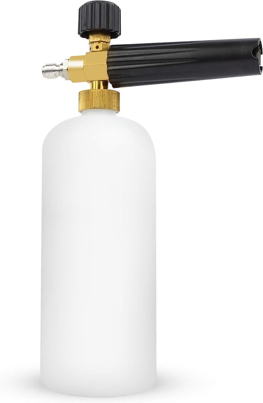 ENA Deal Foam Cannon 1L with 1/4” Standard Quick Connector for Pressure Washer Gun, Car Wash, Pressure Washer Accessories, Fits Most Pressure Washers