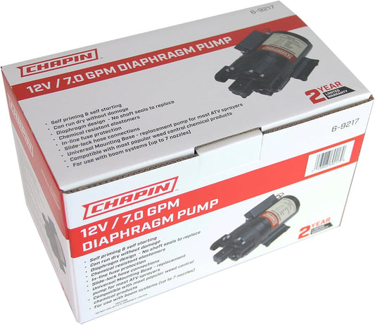 6-9217 12V 7.0 GPM Diaphragm Pump, Black