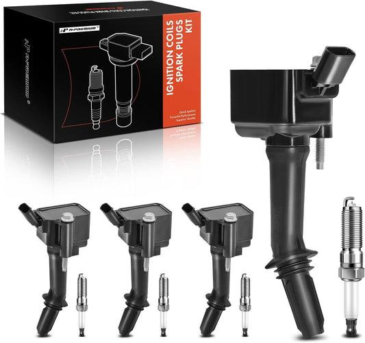 Set of 4 Ignition Coil Pack and Iridium Spark Plugs Compatible with Chevrolet Equinox 2018-2020, Malibu 2016-2020, Cruze 2016-2019 & GMC Terrain 2018-2020 & Buick Encore 2016-2019, 1.4L 1.5L