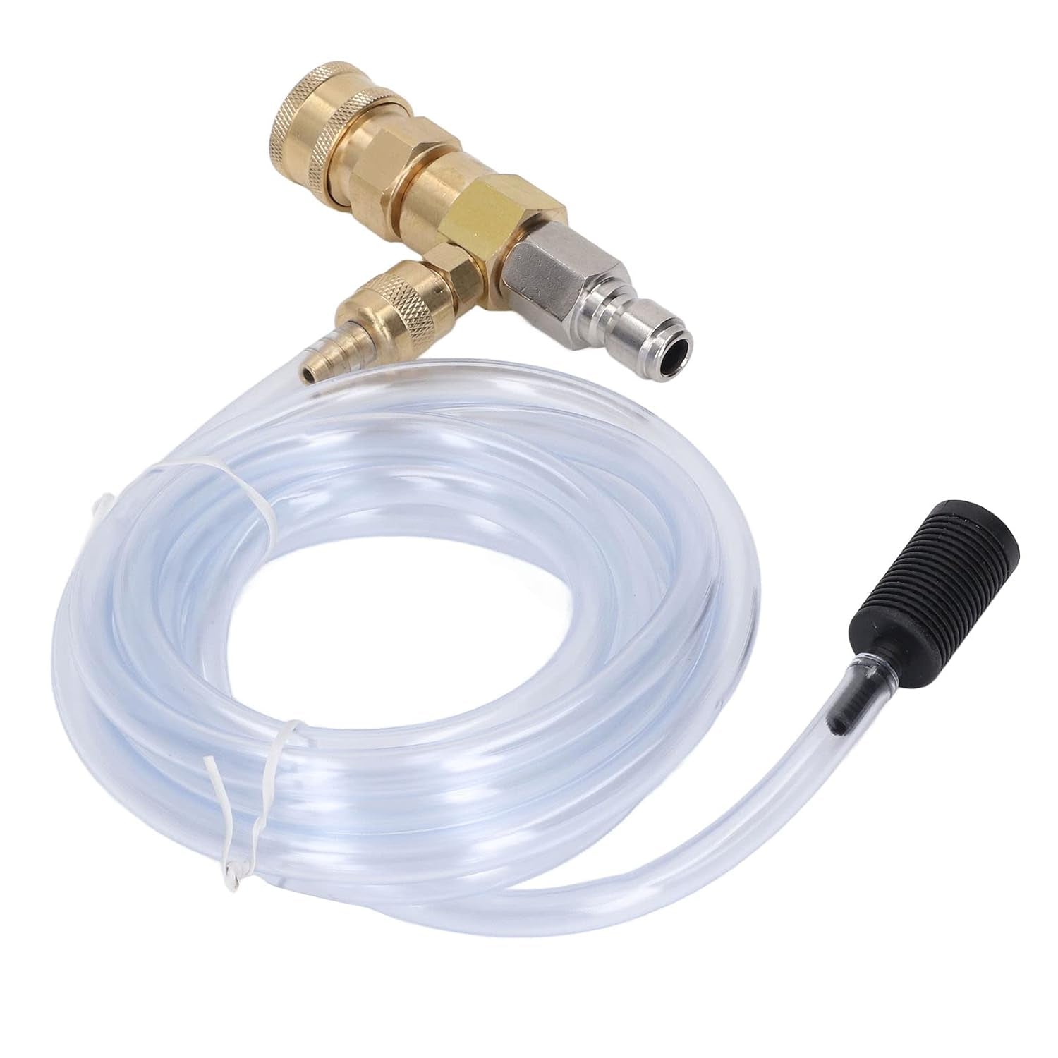Chemical Injector Kit Chemical Injector Brass Stainless Adjustable Downstream Injector with 9.8Ft Tube 5000 PSI for Pressure Washer Tool Sets
